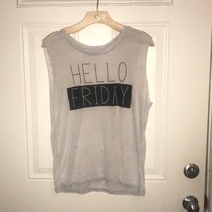 “Hello Friday” tank